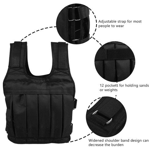 Weighted Vest, To Fit Large Weighted Vests, Oxford Cloth Heavy Duty 50KG Weighted Vest Strength Training Jacket for Workout Fitness