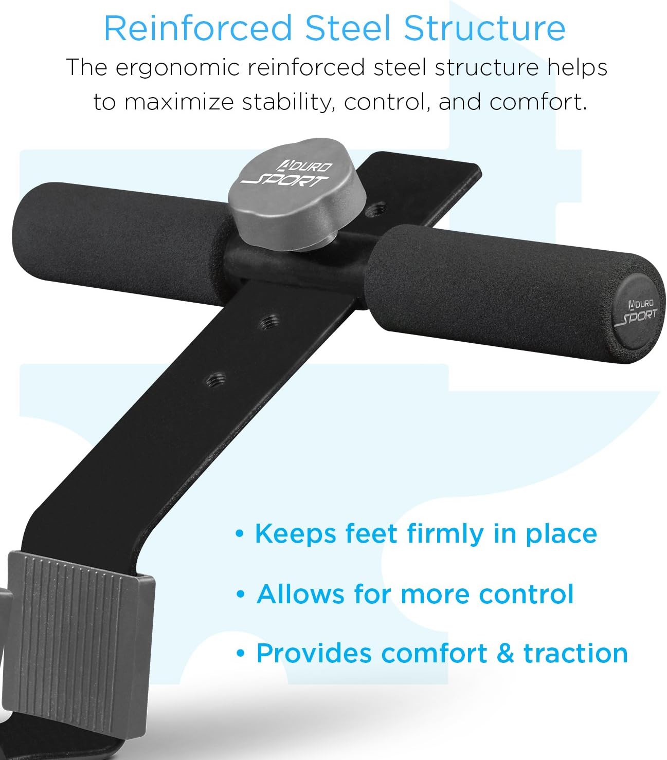 Aduro Sport Doorway Sit-Up Exercise Bar, Adjustable Reinforced Steel with Padded Ankle Bar, Perfect for Home Work or Travel - Fits Any Door