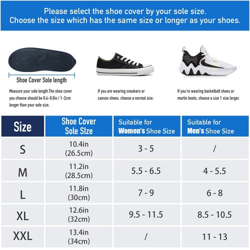 MEQI Waterproof Shoe Covers Rain Shoe Cover with Reflector for Men Women