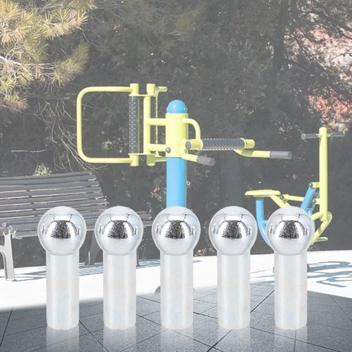 SquEqu 5 Pack Pulley Cable End Terminals Metal Ball Stopper Joint Lugs Attachment Parts for Gym Weight Lifting Machine Fitness Equipment Running (for Diameter 5mm Wire)