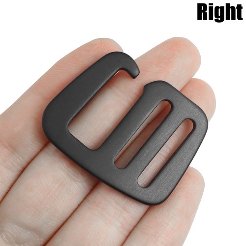 LUORNG 8PCS 20mm Black G-Hook Wave Buckles Backpack Strap Belt Hardware Carabiners Hook Adjustable Buckles Backpack Luggage Strap Webbing Outdoor Webbing Buckle Clips