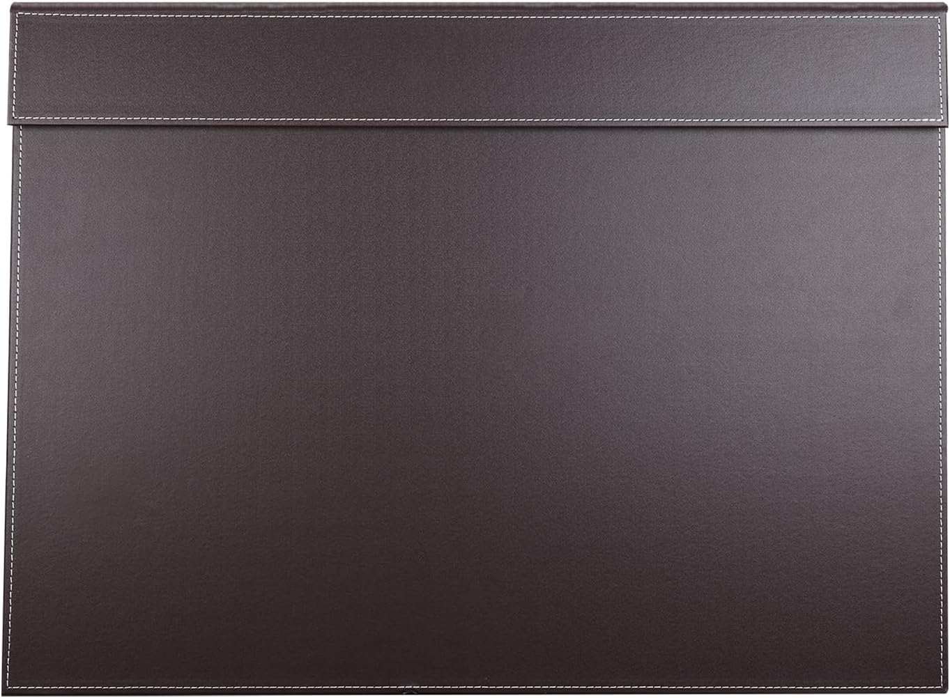 KINGFOM Ultra-Smooth PU Leather Desk Pad & Mat Office Desk Drawing & Writing Board A3/ A4 File Paper Clip Table Protector Mat on Top Large 24''x18'' (Black)