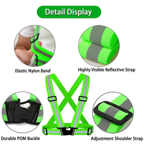 Reflective Vest with LED Headlamp,6 Pack Light Up Reflective Running Gear with Motion Sensor Rechargeable Headlamp ,High Visibility Reflector Armbands for Running,Hiking,Walking,Cycling, Repairing