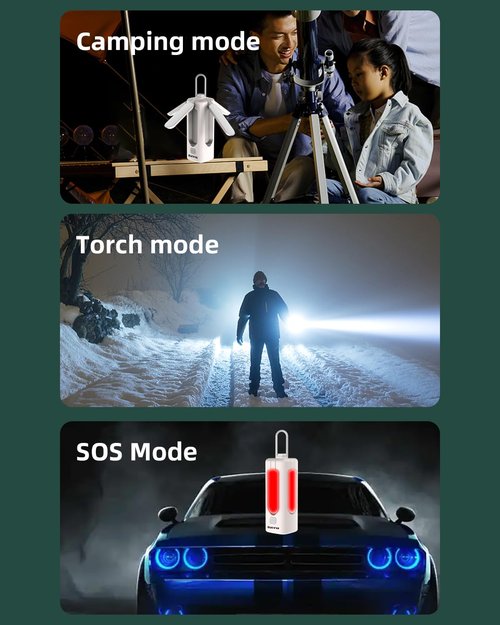 ZUKVYE Rechargeable LED Camping Lantern - Waterproof Tent Light with 8 Light Modes, Camping Essentials, Portable Lantern Flashlight for Camping, Hurricane, Emergency, Hiking, Fishing