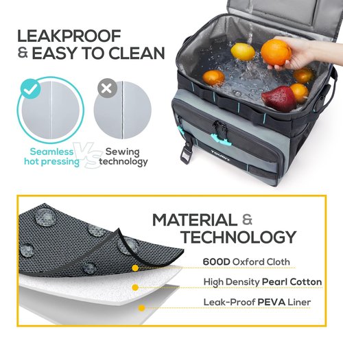 TOURIT 48-Can Insulated Rolling Cooler & 4 Pcs Reusable Ice Packs Bargain Perfect Combination