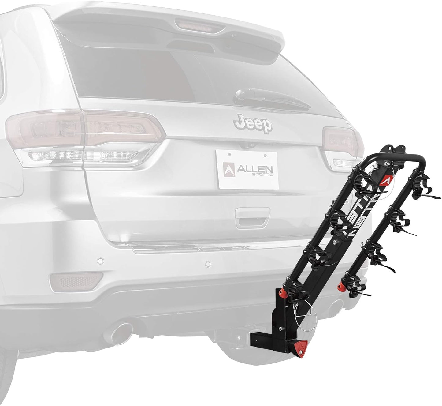 Allen Sports Deluxe Locking Quick Release 4-Bike Carrier for 2 Inch Hitch, Model 542QR, Black