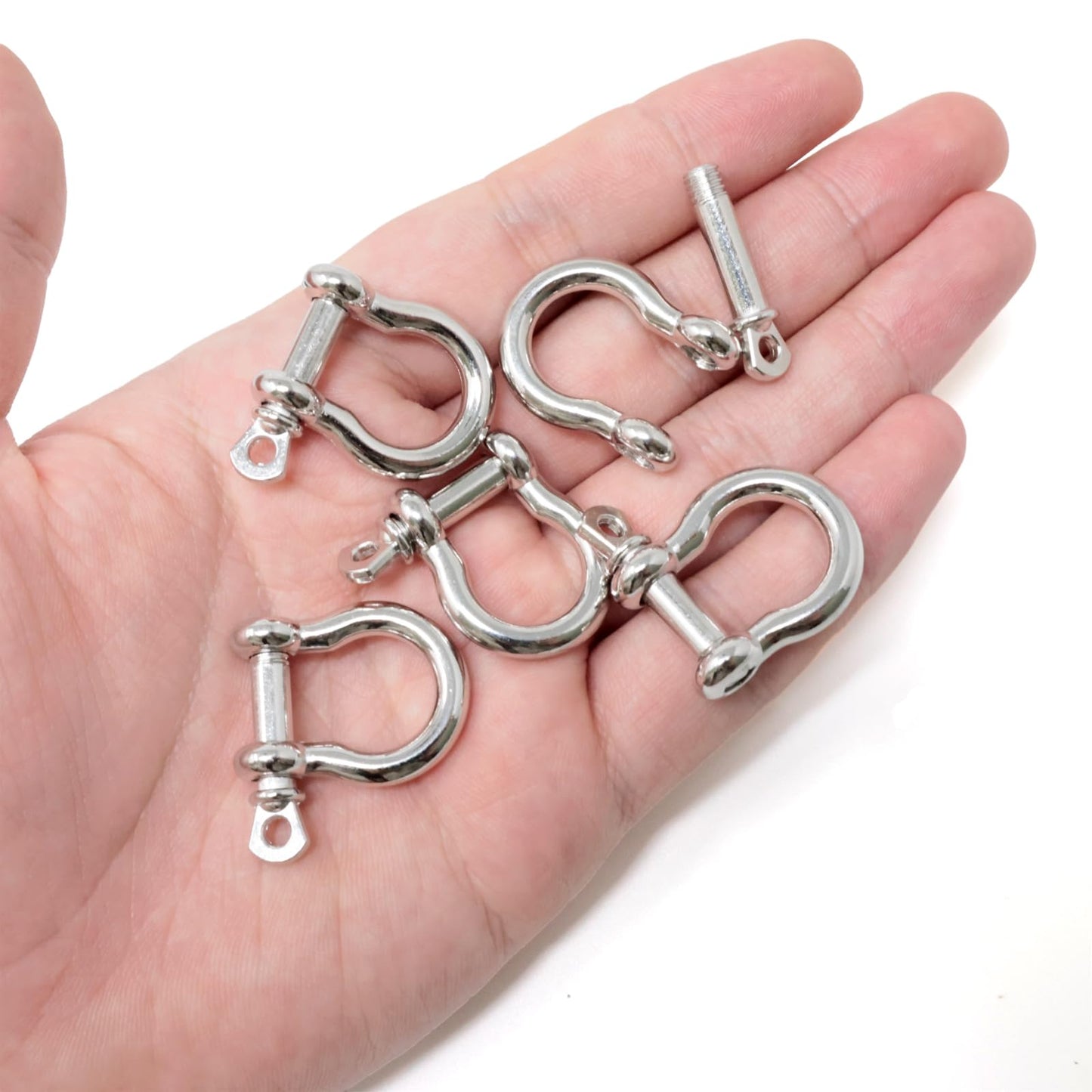 yueton 10PCS Paracord Bracelet Clips Zinc Alloy Bracelet Adjustable Clasp D Shackles Screw Pin for Hiking Travel Accessories