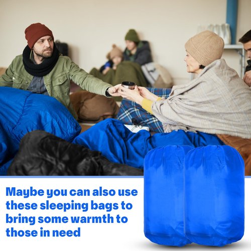 Macarrie 6 Pack Camping Sleeping Bags Bulk for Adults, 4 Season Cold Weather Sleeping Bag with Compression Sack Lightweight Waterproof Essential Gear for Backpacking Hiking Travel(Royal Blue)