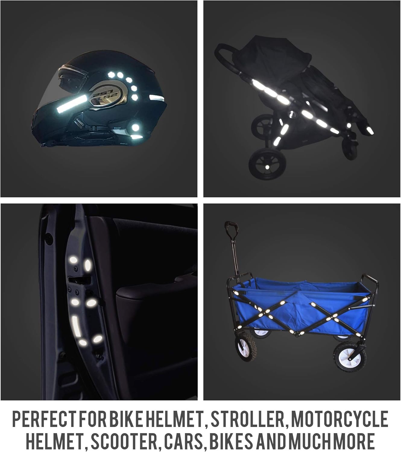 330 Reflective Stickers for Hard Surfaces Oval 5 Pack - Bicycle Frame, Helmet, Stroller, Scooter, Pedals - 5 Sheets - 3.5 x 5.5 Inch Sheet - 150 Retro Reflective Stickers 330 Candle Power