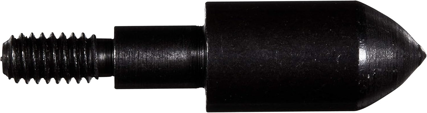 Allen Company Archery Bullet Points - Soft Arrow Tips for Target Practice - Screw-On Design - Reduces Wear and Tear on Targets - Multiple Sizes/Grain - 12-Pack - Black