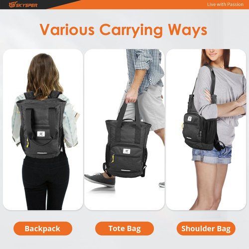 SKYSPER Foldable Hiking Backpack 20L Lightweight Travel Daypack for Dayhike Walking Small Packable Daybag for Women Men