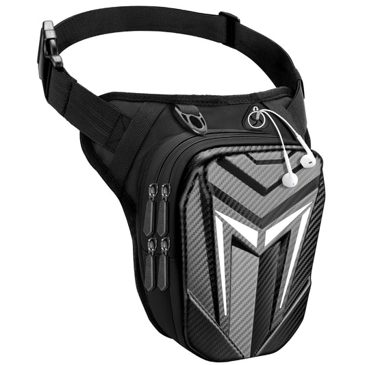 iBytoc Thigh Bag with Leg Strap, Motorcycle Leg Bag Water-Resistant, Drop Leg Bag for Men Women, Sturdy EVA Pack Pocket, Expandable Storage Pocket for Cycling Hiking Climbing Fishing