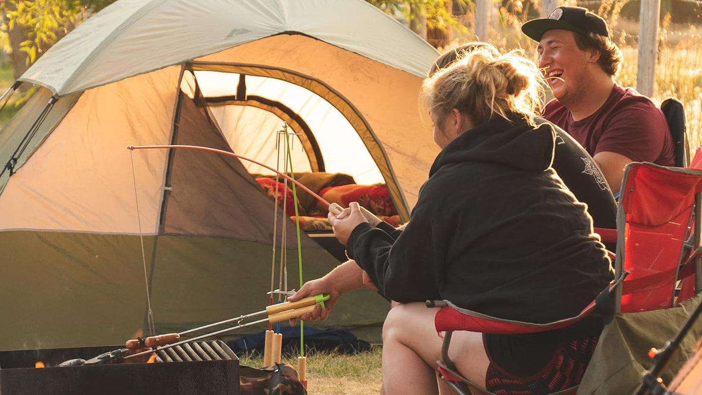 Fishing Pole Campfire Roasters Bundle Packs Campfire Roasting Sticks Outdoor Firepit Tools