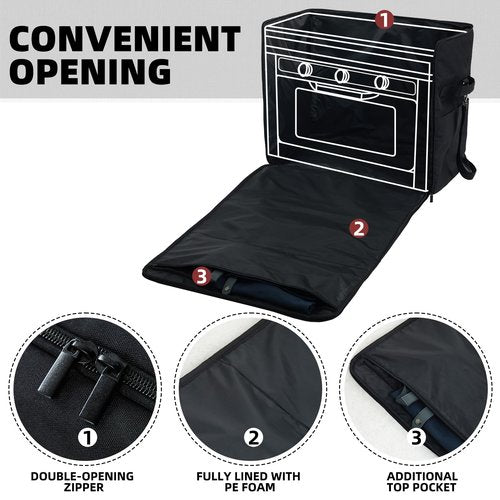 COMPEAK Padded Carry Bag for Camp Chef Outdoor Oven, Portable Camping Stove Carrying Case with Strap and Pockets, Also Works with Camp Chef, Deluxe/Professional Outdoor Oven (Bag Only)