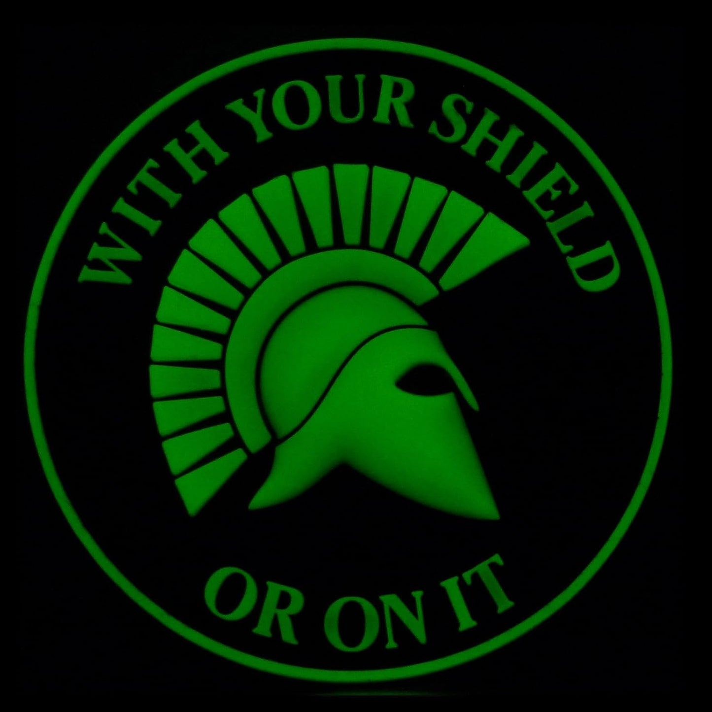 Spartan PVC Morale Patch for Velcro - Tactical Blackout Subdued Patch for Backpacks & Hats