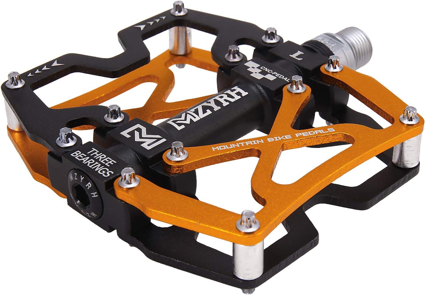 Mountain Bike Pedals, Ultra Strong Colorful CNC Machined 9/16" Cycling Sealed 3 Bearing Pedals