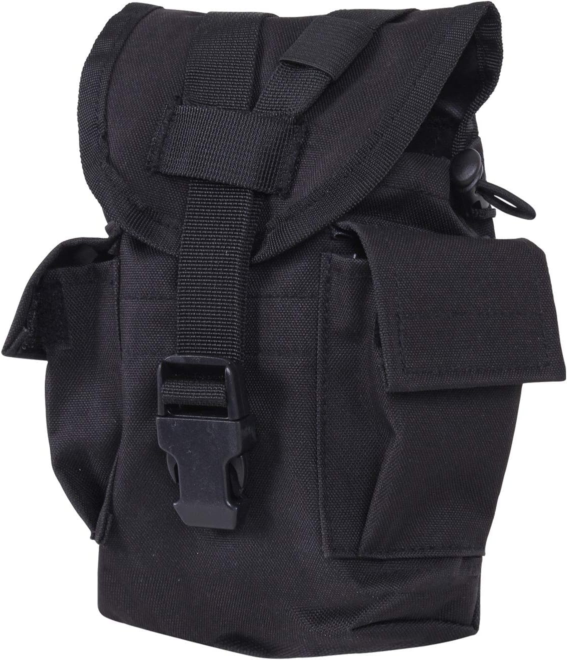 MOLLE II Canteen & Utility Pouch - Rothco Black Tactical Gear for Outdoor Use