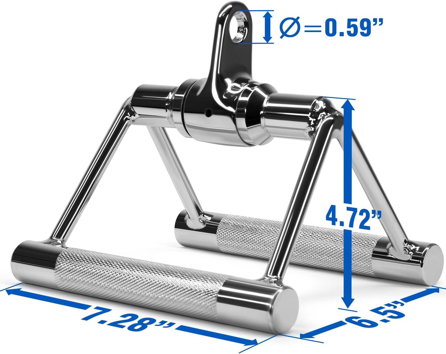 Yes4All Double D Row Handle Cable Attachment for Weight Workout, Cable Machine Accessories for Home Gym, LAT Pull Down V Bar with Capacity Up to 880LBS