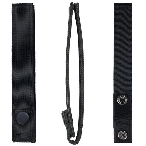 VEPKOIT Molle Strap 6 inch, Tactical Molle Accessories Molle Webbing Straps, Military Molle Attachment Clips Snap Strap for Backpack, Outdoor Nylon Thumb Molle Panel Straps (4, Black)