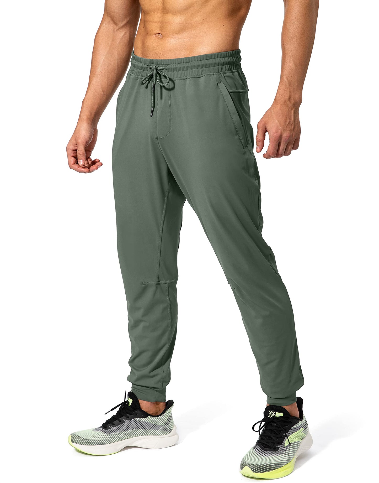 G Gradual Men's Sweatpants with Zipper Pockets Athletic Pants Traning Track Pants Joggers for Men Soccer, Running, Workout(Sage Green,XXL)