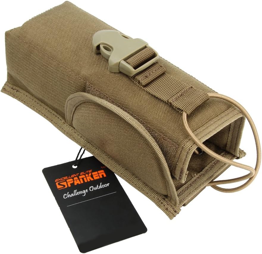 EXCELLENT ELITE SPANKER Tactical Universal Radio Holster Pouch Holder Case Bag Molle Adjustable Military Walkie Talkie Holder
