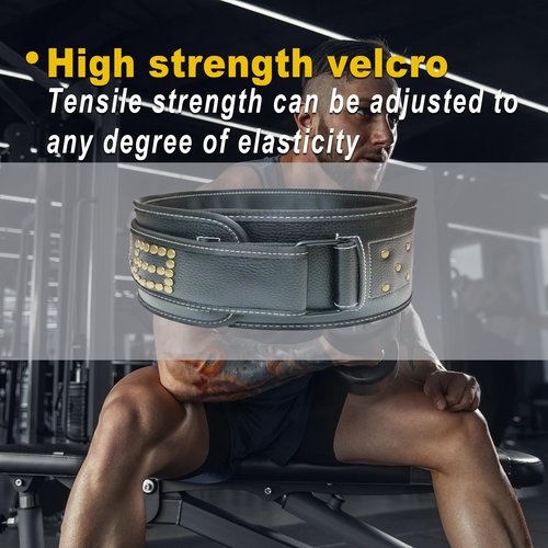 Nana BoLian Leather Weight Lifting Belt,5 Inch Wide Leather and SBR Lifting Belt, For Weightlifting, Strength Training and Squatting.Please Choose According to the Size Chart.