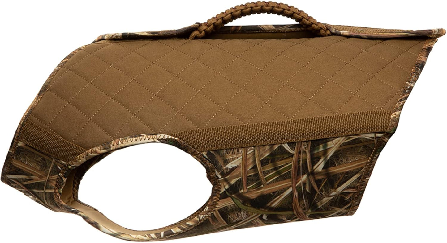 Rig'Em Right Waterfowl Bloodline Elite Dog Vest for Duck Hunting with Ultra Comfortable 3mm Neoprene 3-Layer Construction, Flotation Foam, Heavy-Duty Canvas, and More (Optifade Marsh, L)