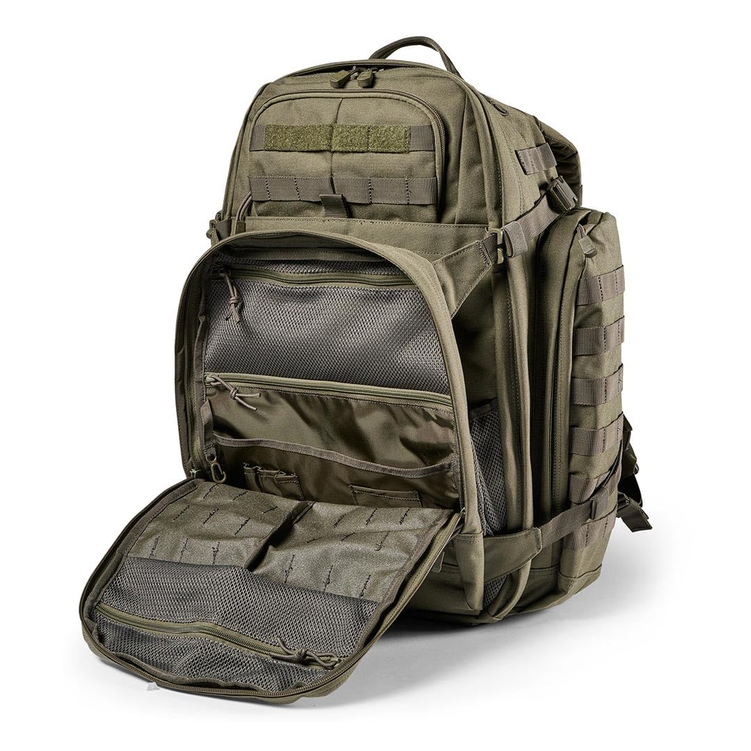 5.11 Tactical Backpack, RUSH 72 2.0 Military Survival Molle Back Pack with Laptop Compartment, Large, 55L, Ranger Green, Style 56565ABR