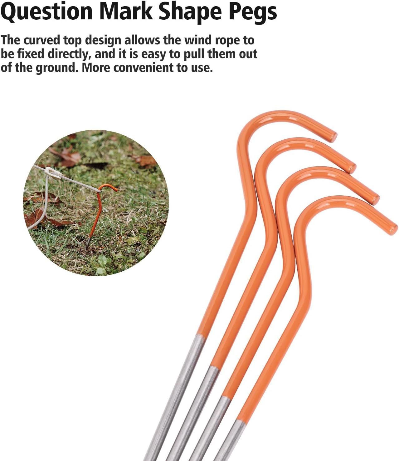 iBasingo 12pcs/lot Titanium Alloy Pegs Outdoor Camping Tent Stakes Portable Elbow Grass Tent Nail A-Ti4001P
