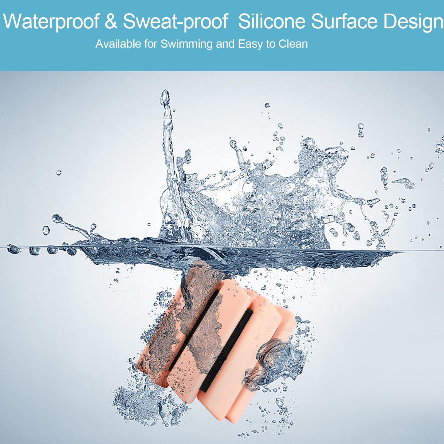 Ankle & Wrist Weights for Women Kids Men - Adjustable Silicone Ankle Weights Set of 2 (1Lb Each), Wearable Arm & Leg Workout Weights Set for Yoga Dance Pilates Cardio Aerobics Walking (Light Pink)