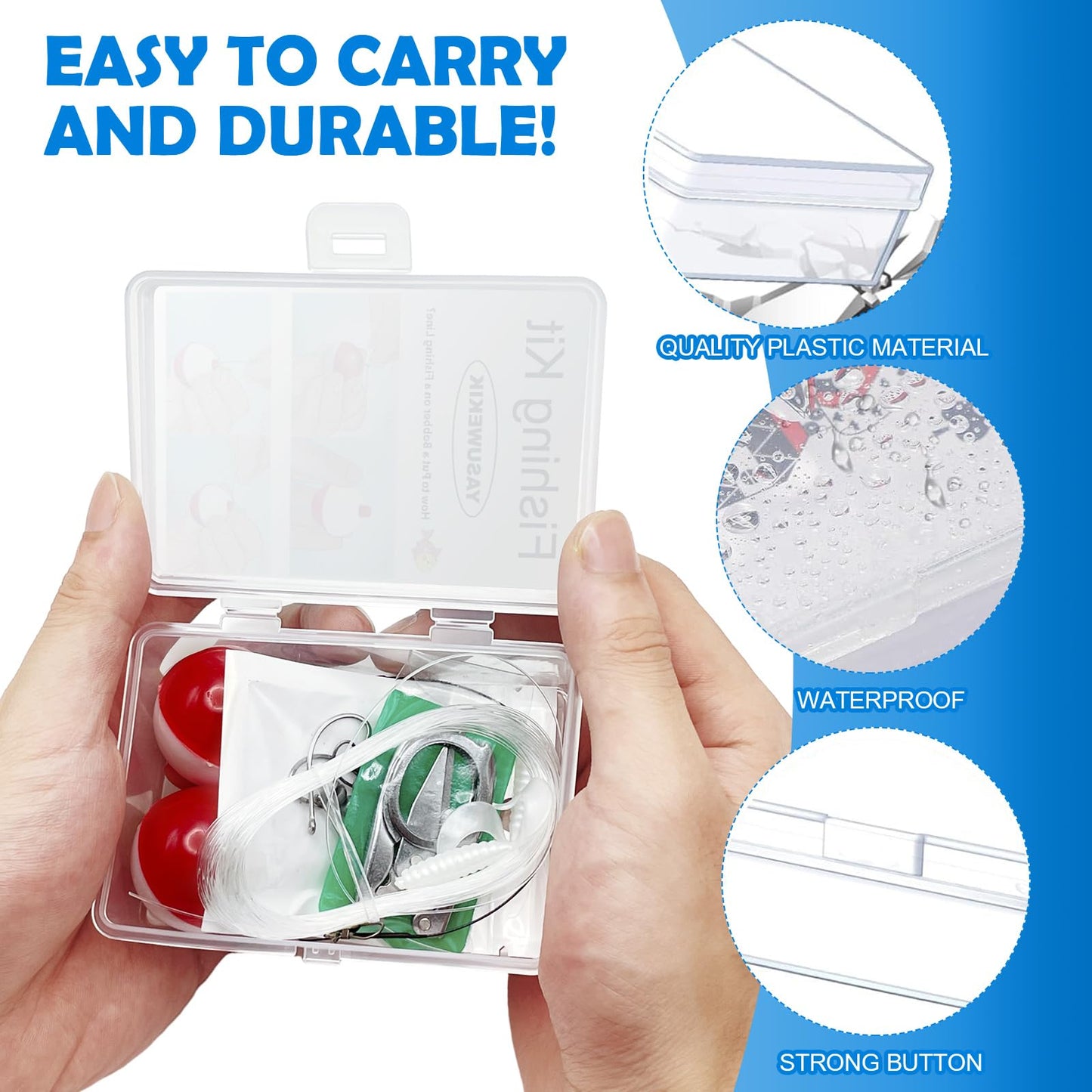 24 Pack Mini Fishing Kits Bulk Small Emergency Survival Fishing Kits Outdoor Compact Fishing Tackle Kits with Case for Beginner Christmas Shoebox Fillers for Age 9-14 Fishing Party Favors
