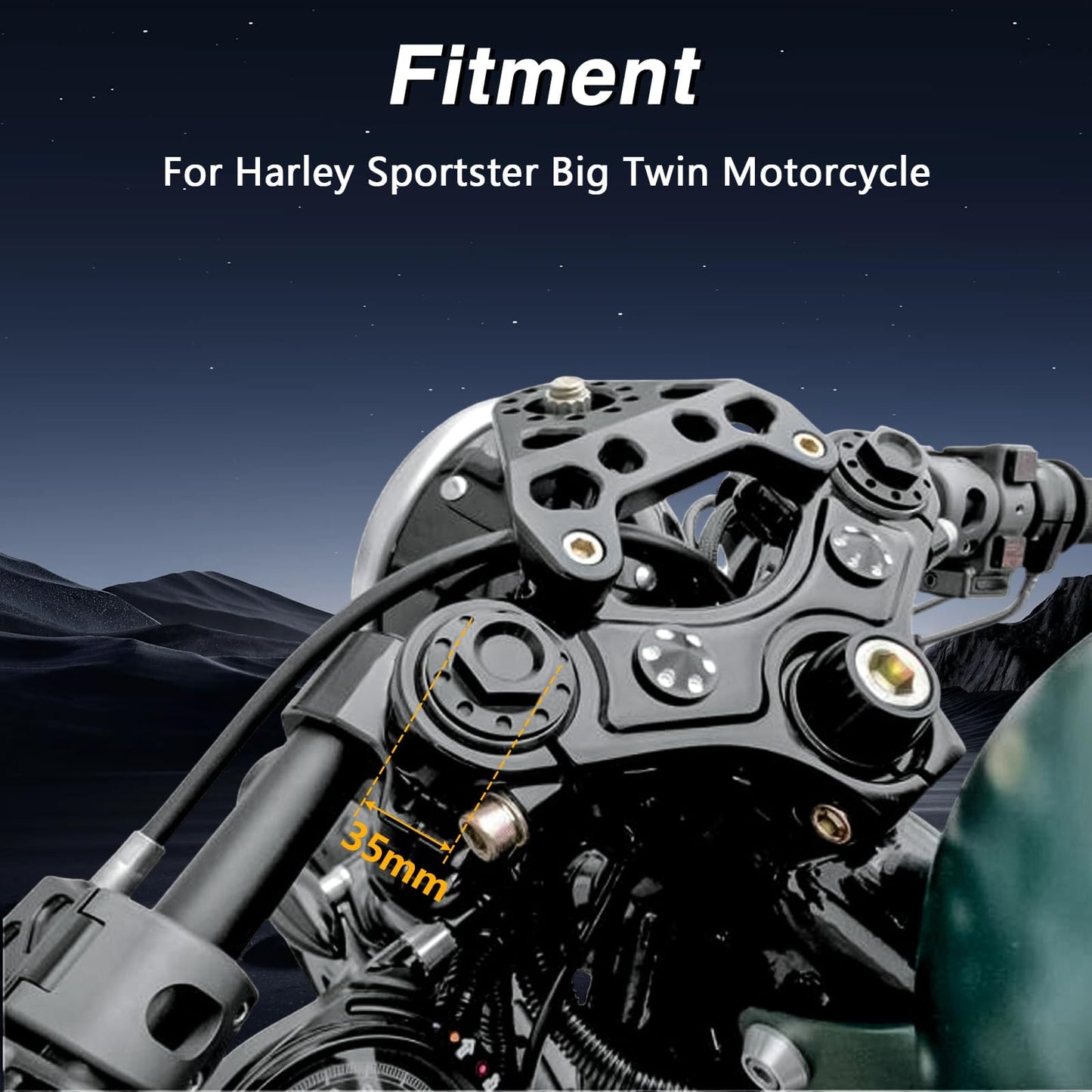 EVRBUL 1-3/8" Motorcycle Front Fork Cap Nut Socket Tool, 35mm 6 Hex Flat Socket Compatible with Harley Sportster Big Twin Motorcycle