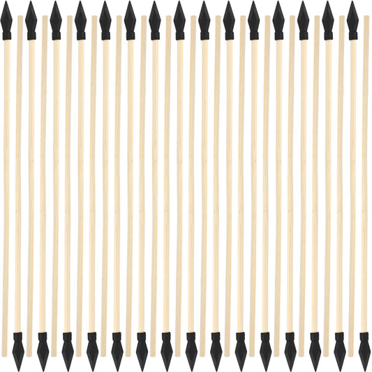 30 Pack Wooden Arrows with Soft Rubber Tips 17 Inch Wooden Toy Arrow Soft Rubber Tip Archery Bows for Beginners Archery Bows Outdoor Play