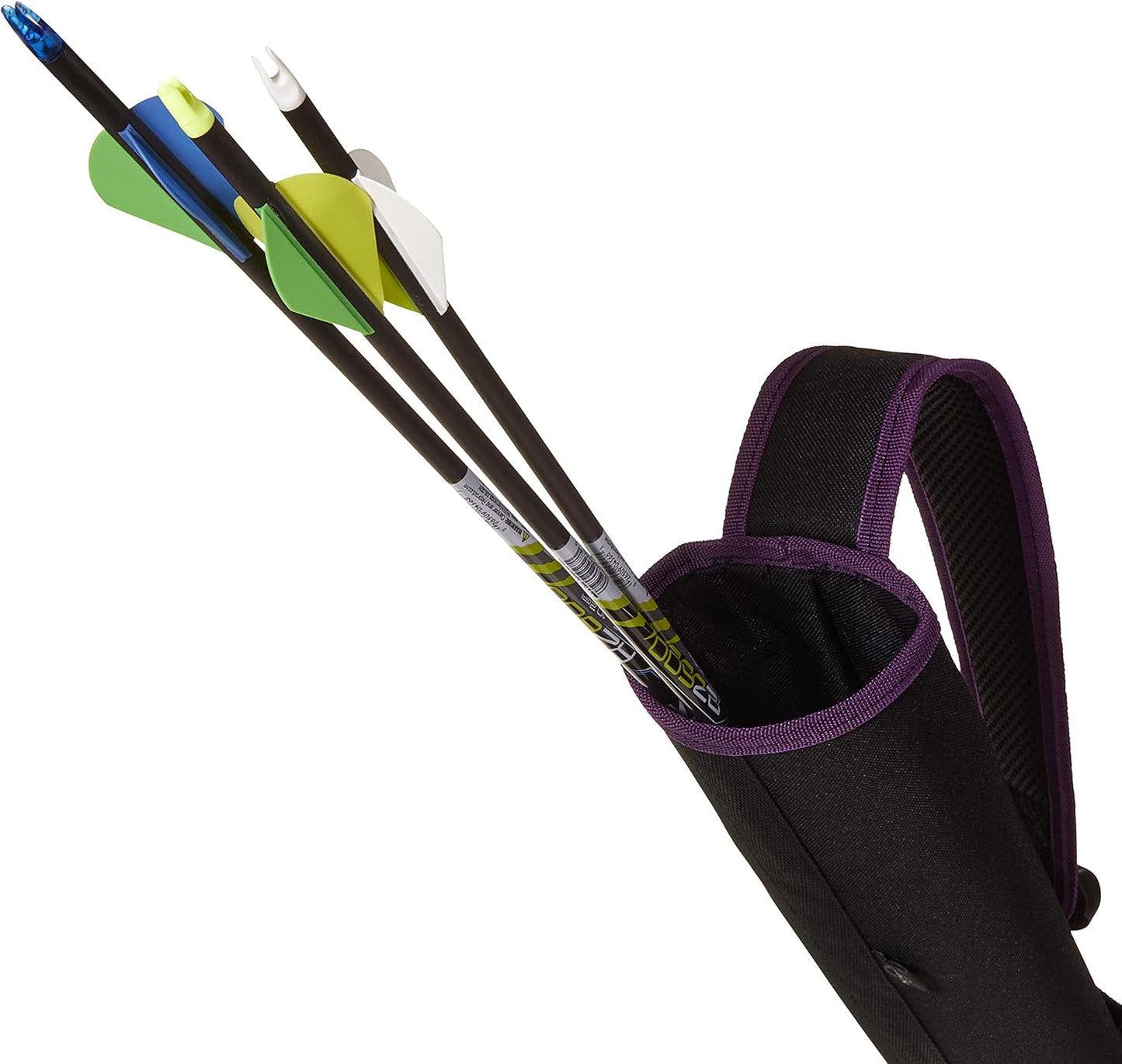 Youth Archery Back Arrow Quiver - Adjustable 19-Inch Sling for 14 Arrows - Compact Design