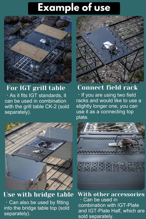 camping moon IGT Table ST-310 ST-340 Connecting Board Field Rack Grill Table Top Plate GT-36