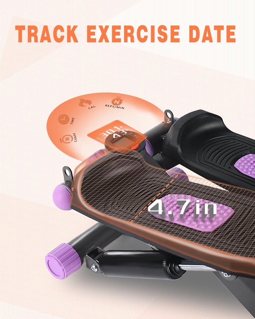 YYJO Steppers for Exercise at Home, Mini Stepper with Resistance Bands Quiet Portable Stair Stepper for Buttocks Lifting and Body Shaping