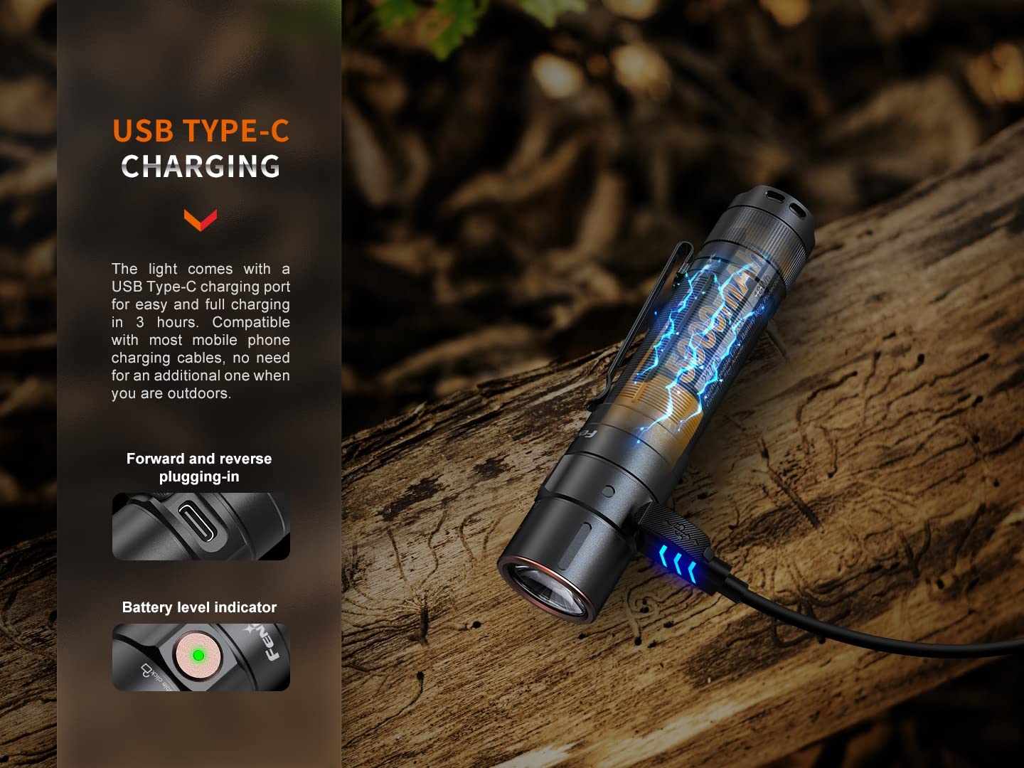 Fenix E35R EDC Flashlight, 3100 Lumens USB-C Rechargeable High Lumen Performance Flashlight with LumenTac Organizer