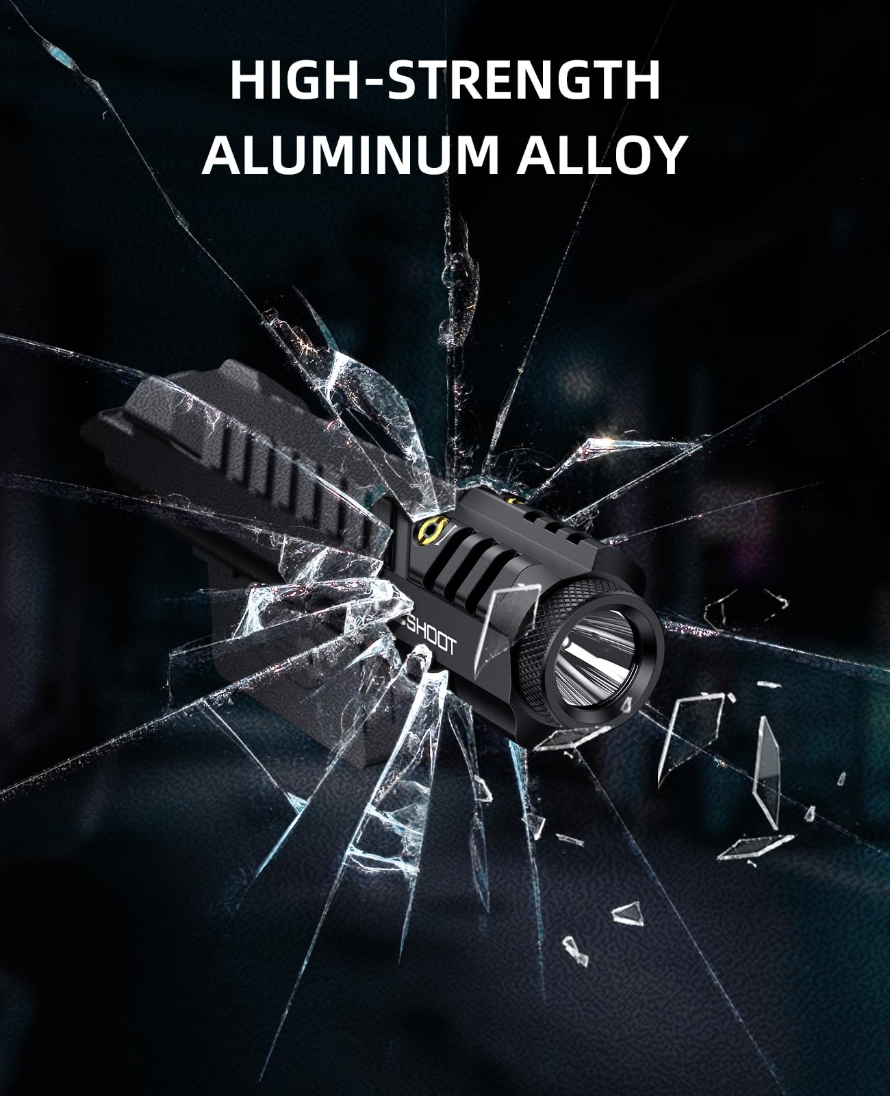 EZshoot 2400 Lumens Rifle Laser Light Combo, Rechargeable Rifle Flashlight Compatible with Picatinny and M-Rail, Tactical Green Light Laser Beam for Rifle with Strobe Mode