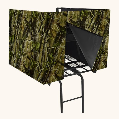 OFDMNY Hunting Tree Stand Blind Cover, Camouflage Treestand Blind Kit, Universal Tree Stand Accessories for Deer Turkey Hunting, 102"x35" Hunting Blinds with Zipper and Pocket
