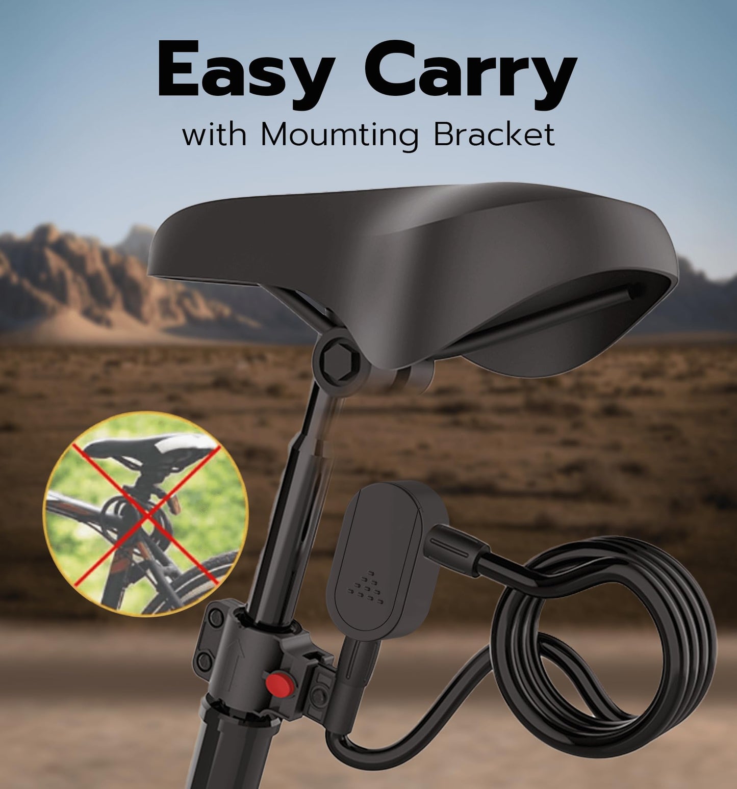 Anweller Fingerprint Bike Lock with Key, Heavy Duty Anti-Theft Weatherproof Keyless Bluetooth Digital Electronic Biometric Smart Cable Lock for Bicycle Scooter Accessories Outdoor Fence Gate