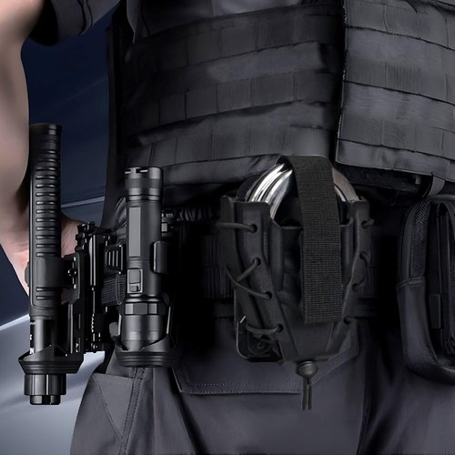 Handcuff Holster, Handcuff Case, Open Top Cuff Pouch for Duty Belt/Tactics Vest (Plastic-Black)