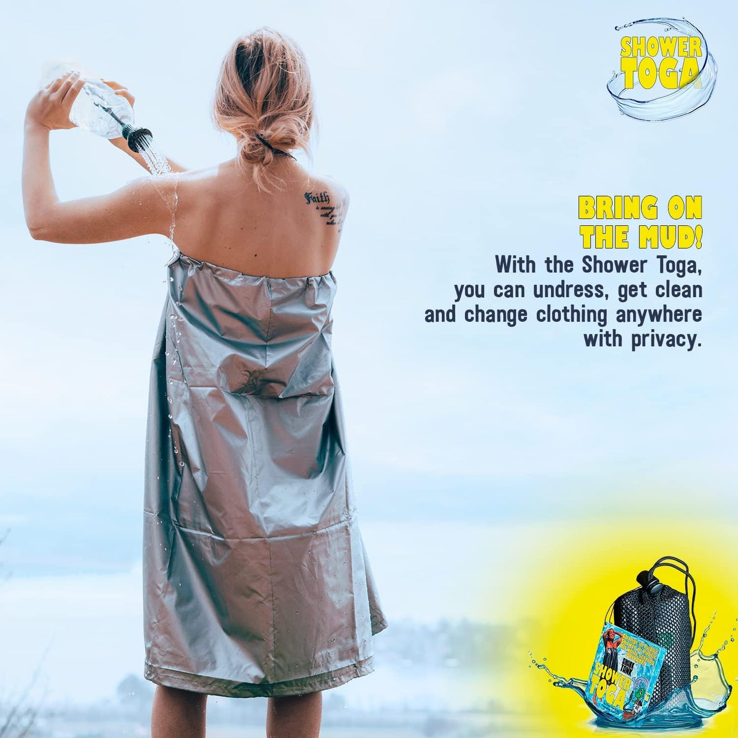 Wearable Shower Garment, Privacy RV & Camping Shower, Surf Poncho, Shower Tent, or Portable Changing Room