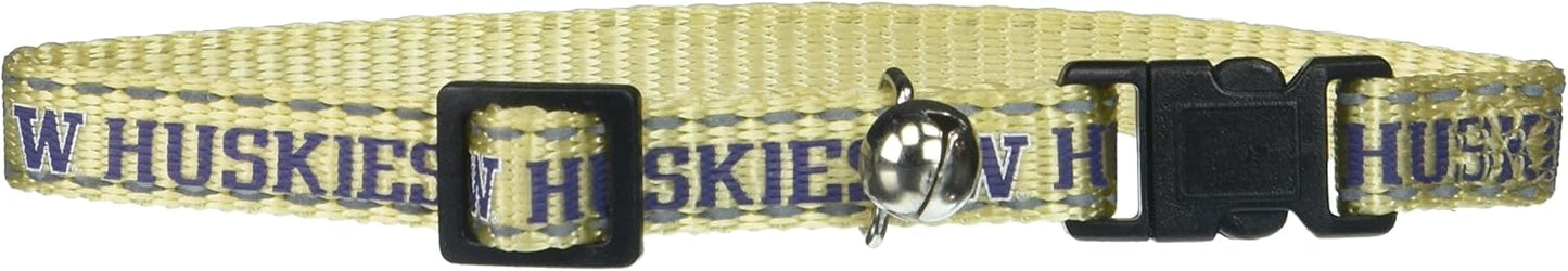 NCAA Washington Huskies Cat Collar, 3/8 x 8-12"
