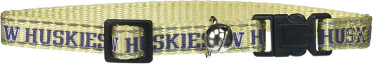 NCAA Washington Huskies Cat Collar, 3/8 x 8-12"