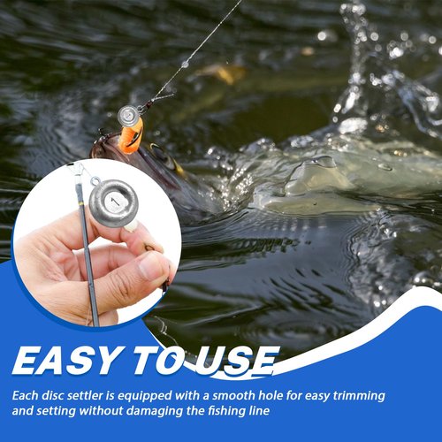 BELEFU 30 Pieces Disc Fishing Weights, 1 Oz Fishing Sinkers, Lead Coin Sinkers Saltwater Tackle for Surf Dragging Trolling Drifting Catfishing