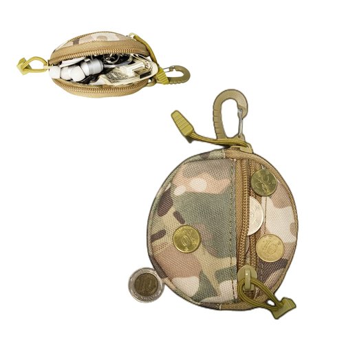 Small EDC Pouch Bag Molle Tactical Wallet, Accessories, Coin Purse, Key Case, Keychain Pouch, Earphone Case, Military Gear Waterproof (CP Camo 2pcs)