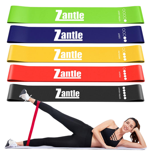 Resistance Band Loops, Workout Bands for Men & Women, Exercise Bands for Physical Therapy, Rubber Resistance Bands Set of 5, Elastic Bands for Home Fitness, Yoga, Gym Training (Multicolor)