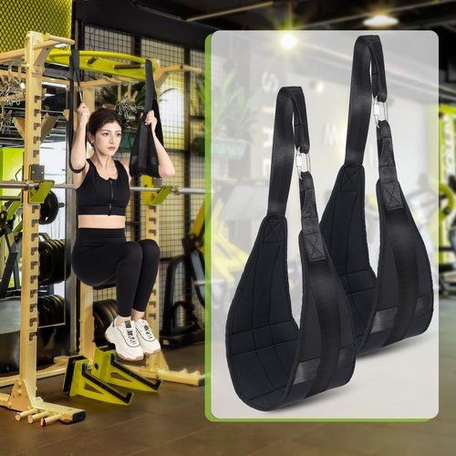 Hanging Ab Straps for Pull Up Bar, Fitness Abdominal Slings Straps for Core Strength Training, Pull Up Straps for Abdominal Leg Raise Exercise Fitness Workout Strength Training