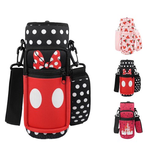 Unyopsa Water Bottle Carrier Bag 25oz/32oz Water Bottle Pouch Holder Adjustable Shoulder Strap Neoprene Water Bottle Sling Bag with Phone Pocket Insulated Tumbler Accessories Gifts for Women