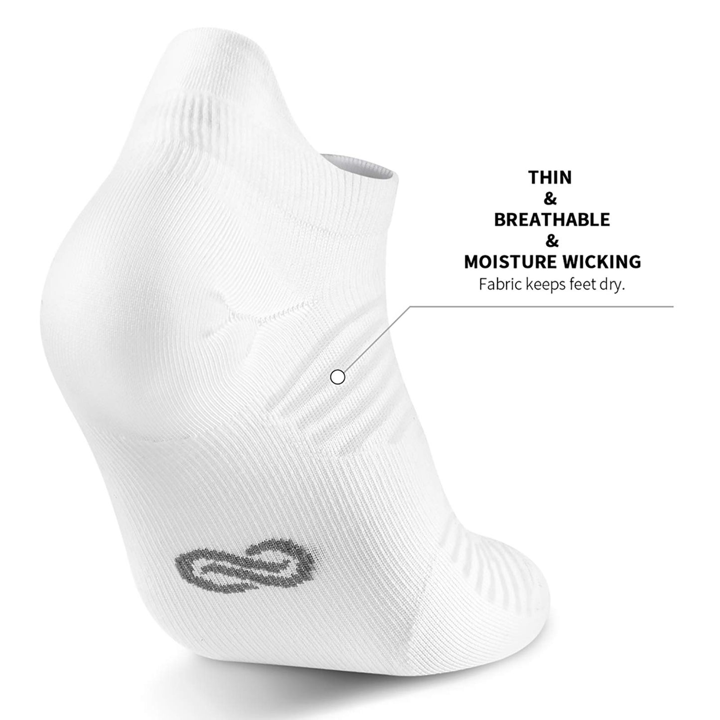 Compression Ankle Socks (6 Pairs) for Men & Women, Running Socks With Arch Support